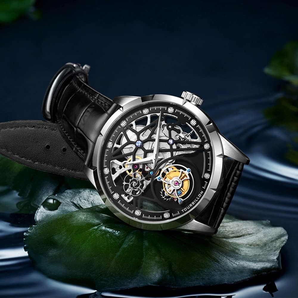 Amazon | AESOP メンズ トゥールビヨン 機械式 腕時計 高級 中空